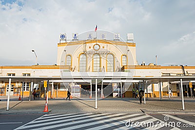 Chiayi Railway Station in Chiayi, Taiwan. Station served by Taiwan Railways and Alishan Forest Railway Editorial Stock Photo