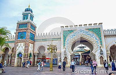 CHIBA, JAPAN: Arabian Coast attraction area in Tokyo Disneysea located in Urayasu, Chiba, Japan Editorial Stock Photo