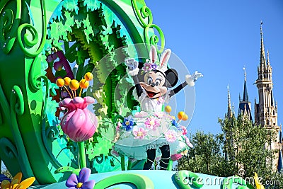 CHIBA, JAPAN: Tokyo Disneyland easter daytime parade Urayasu, Japan Editorial Stock Photo