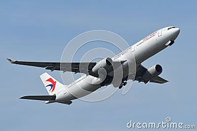 China Eastern Airlines Airbus A330-300 (B-1066) passenger plane. Editorial Stock Photo