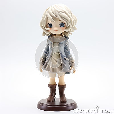 Charming Uya Moko Shinigami Figurine With Pastel Academia Style Stock Photo