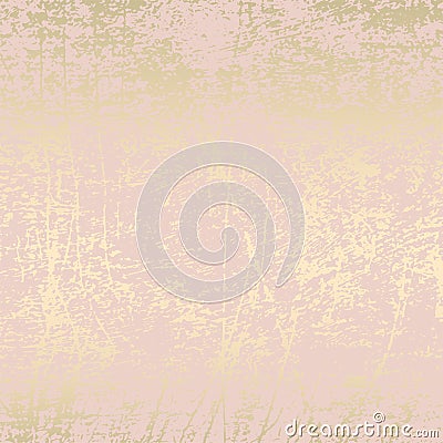 Chic blush pink gold trendy marble grunge texture Vector Illustration