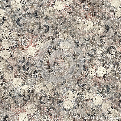 Chic formal grungy damask texture seamless pattern Cartoon Illustration