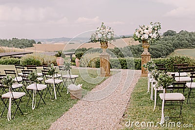 Chic wedding venue in Tuscany Italy Stock Photo
