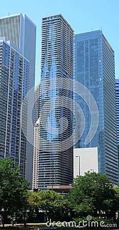 Chicago Aqua Building Editorial Stock Photo