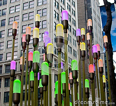 Chicago Art Installation Stock Photo