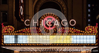 Chicago Blank Marquee Editorial Stock Photo