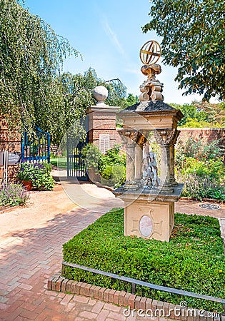 English Walled Garden area at the Chicago Botanic Garden, Glencoe, USA Stock Photo