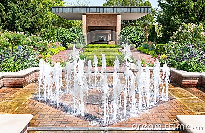 The Circle garden area at Chicago Botanic Garden, Glencoe, USA Stock Photo