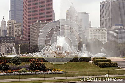 Chicago, Buckingham Fountain Stock Photo