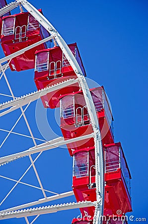 Chicago: cabins of Ferris Wheel at Navy Pier Editorial Stock Photo