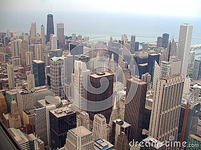 Chicago city skyline Stock Photo