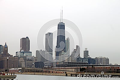 Chicago city skyline Stock Photo
