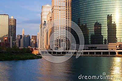 Chicago City View Stock Photo