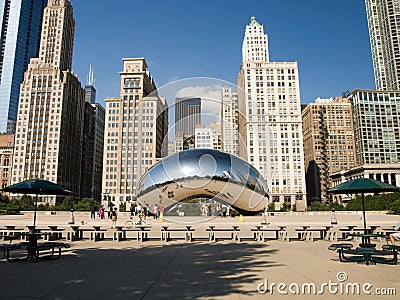 Chicago Cloud Gate Editorial Stock Photo