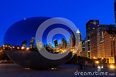 Chicago Cloud Gate Editorial Stock Photo