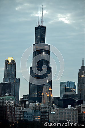 Chicago downtown finance center sc Editorial Stock Photo