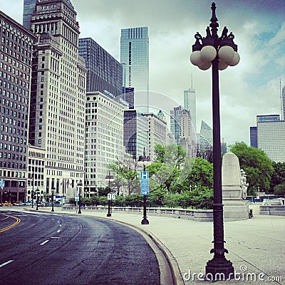 Chicago downtown Editorial Stock Photo