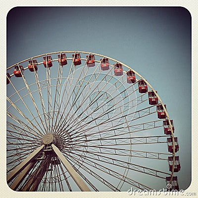 Chicago Ferris Wheel Editorial Stock Photo