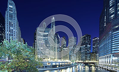 Chicago Financial District Stock Photo