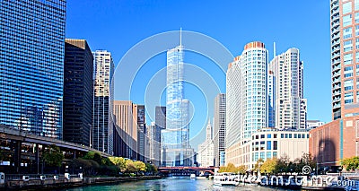 Chicago Financial District Stock Photo