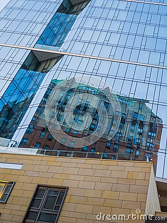 Chicago glass facade Stock Photo