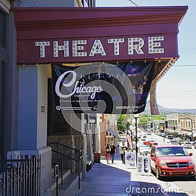 Chicago happening at small local theater Editorial Stock Photo