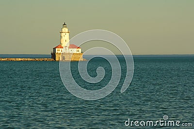 Chicago Harbor Lighthouse. Stock Photo