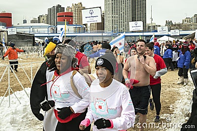 Chicago Polar Plunge 2014 Editorial Stock Photo