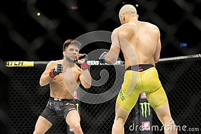 Cejudo vs Moraes at UFC 238 Editorial Stock Photo