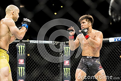 Cejudo vs Moraes at UFC 238 Editorial Stock Photo