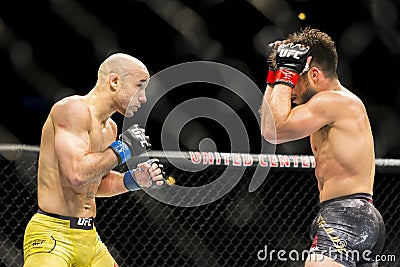 Cejudo vs Moraes at UFC 238 Editorial Stock Photo