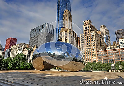 Chicago, Illinois Cloud Gate Editorial Stock Photo