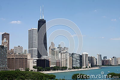Chicago Lakefront Skyline Stock Photo