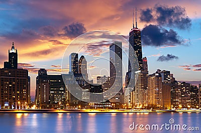 Chicago Skyline Stock Photo