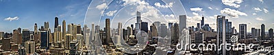 Chicago Skyline Panorama Editorial Stock Photo