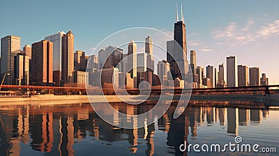 Chicago skyline photography for modern spaces Stock Photo