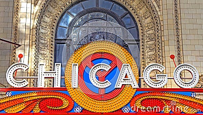 Chicago Theatre in Chicago, Illinois Stock Photo