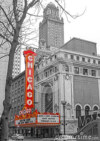 Chicago Theatre Editorial Stock Photo