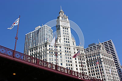 Chicago Wrigley Building Editorial Stock Photo