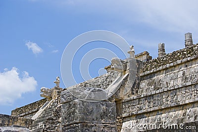 Chichen Itza Colonnade Stock Photo