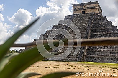 Chichen Itza the famous Mayan pyramid of Mexico, belonging to the Mayan culture and civilization Stock Photo