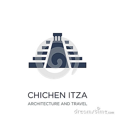 Chichen Itza icon. Trendy flat vector Chichen Itza icon on white Vector Illustration