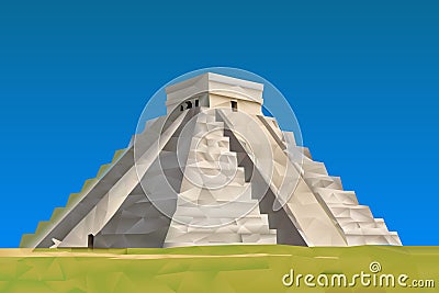 Chichen Itza Mayan Vector Illustration