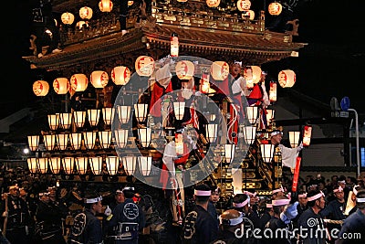 Chichibu night parade in Japan Editorial Stock Photo