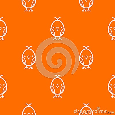 Chick pattern vector orange Vector Illustration