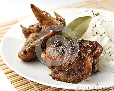 Chicken Adobo Stock Photo