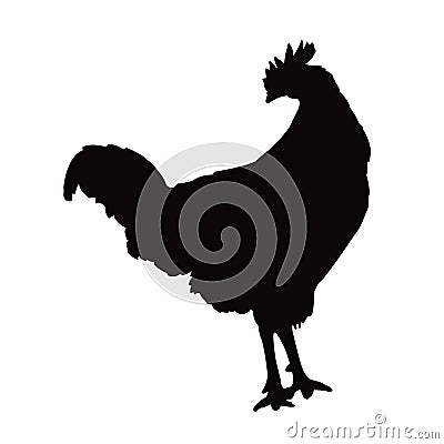 A chicken, animal body silhouette vector Vector Illustration