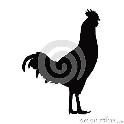 A chicken, animal body silhouette vector Vector Illustration
