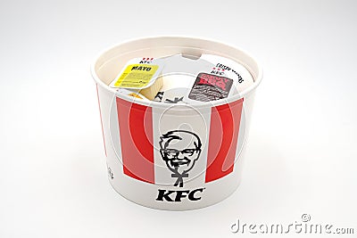 Chicken basket from Kentucky fried chicken, KFC Editorial Stock Photo